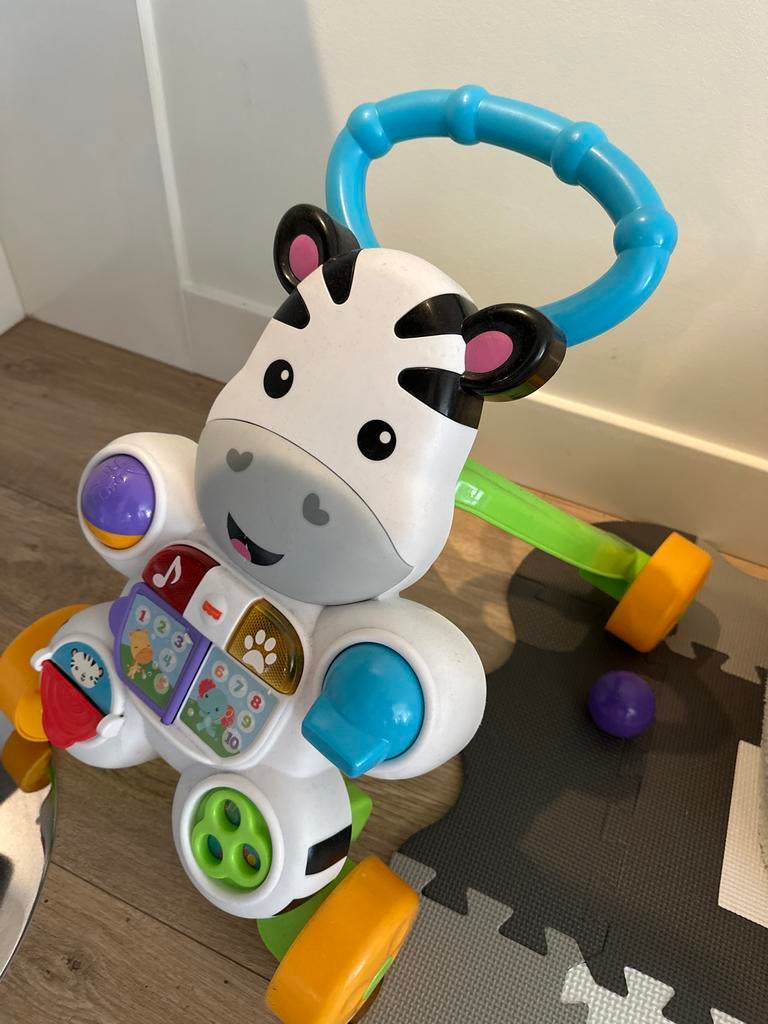 Fisher-Price Zebra Loopwagentje met Geluid en Licht, Ophalen, Zo goed als nieuw, Overige typen, Met licht