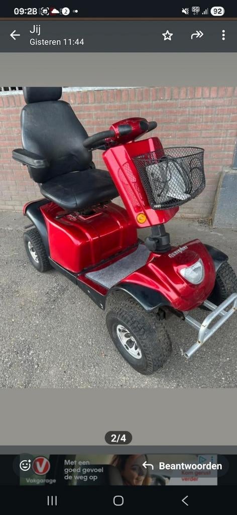 Scootmobiel   met  extra breede banden  geschikt in het bos, Fietsen en Brommers, Fietsen | Vouwfietsen, Ophalen of Verzenden