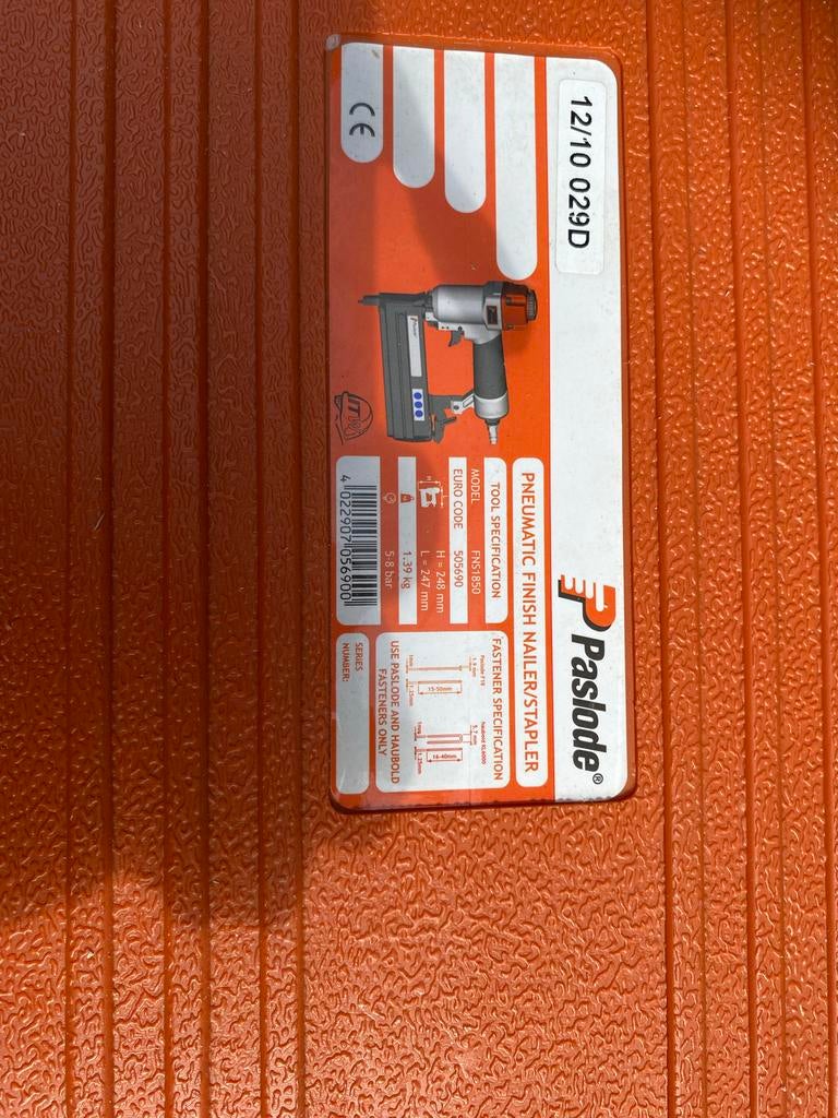 Paslode FNS1850 Pneumatische tacker, Ophalen of Verzenden, Gebruikt