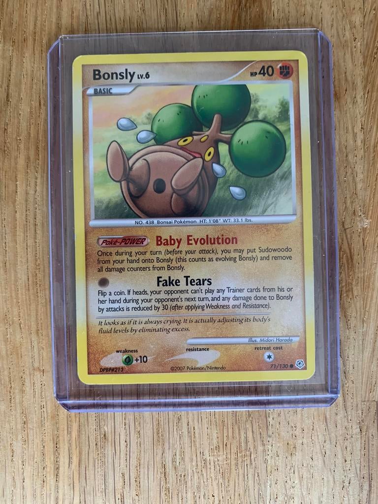 Pokémonkaart - Bonsly (71/130), Ophalen of Verzenden, Zo goed als nieuw, Losse kaart