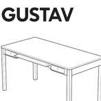 Bureau Gustav Ikea, grijs geverfd, Ophalen, Gebruikt