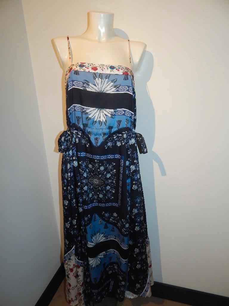 Sandro maxi dress satijn achtig helemaal in print 40
