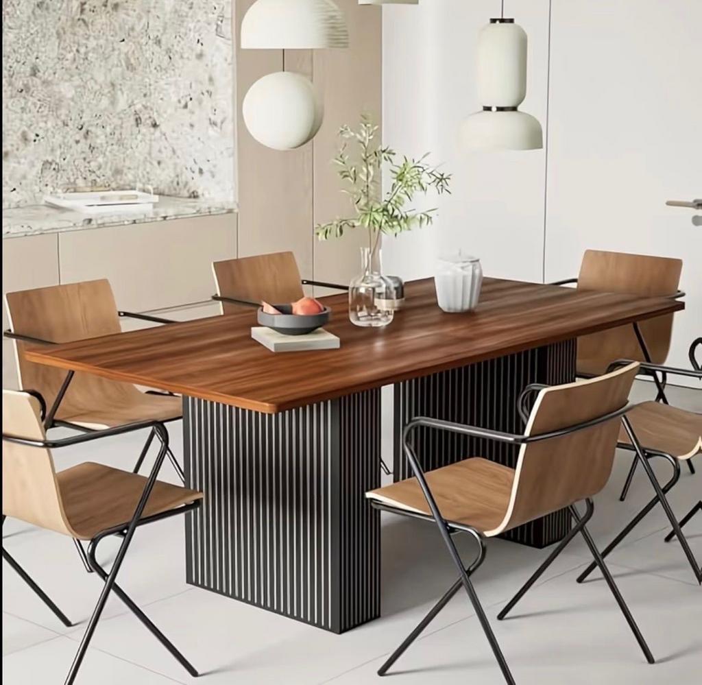 Moderne eettafel nieuw in doos, Ophalen, Nieuw, 50 tot 100 cm, Vijf personen of meer