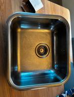 RVS Spoelbak 45 x 40cm (Reginox), Ophalen of Verzenden, Zo goed als nieuw, 25 tot 50 cm, Minder dan 100 cm