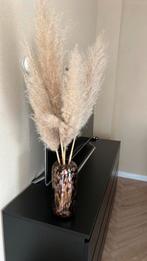 Luxe vaas met pluimen, Ophalen of Verzenden, Zo goed als nieuw