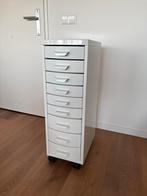 Witte ladekast / ladeblok met wieltjes veel opbergruimte!, Ophalen, Minder dan 50 cm, Gebruikt, 5 laden of meer