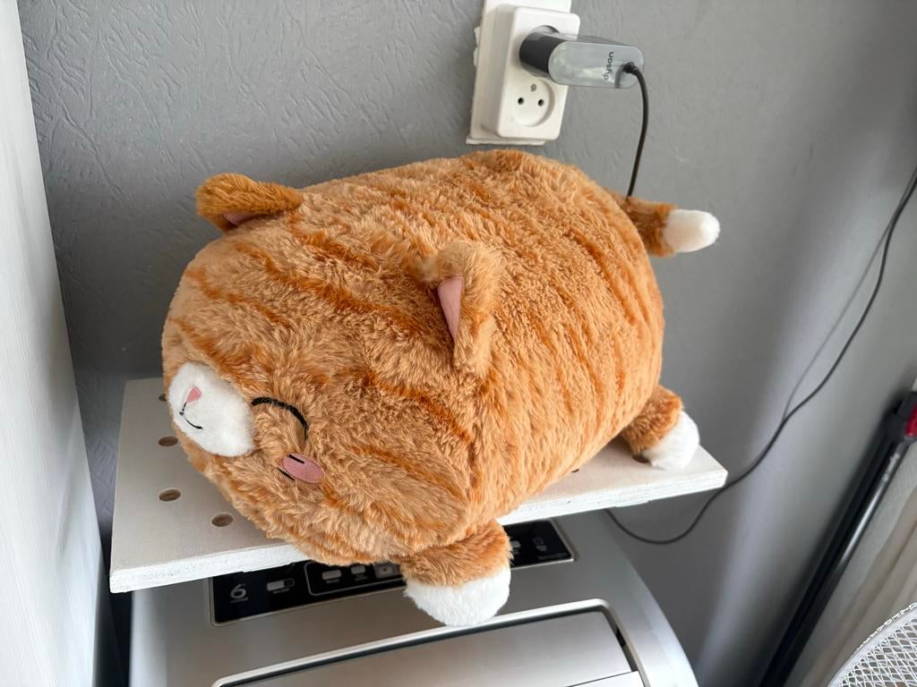 Schattige oranje gestreepte kat knuffel, Ophalen, Zo goed als nieuw, Overige typen