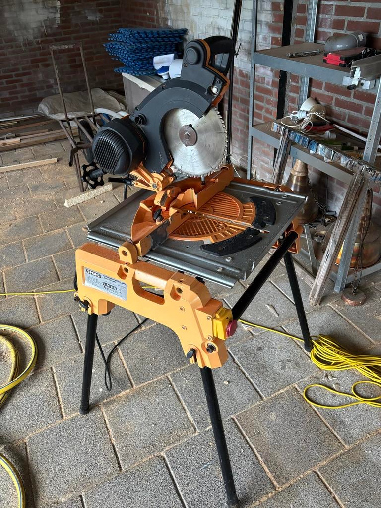 Spero flip over zaagtafel - Afkortzaag en tafelzaag in één, Ophalen, Gebruikt, 70 mm of meer, Afkortzaag