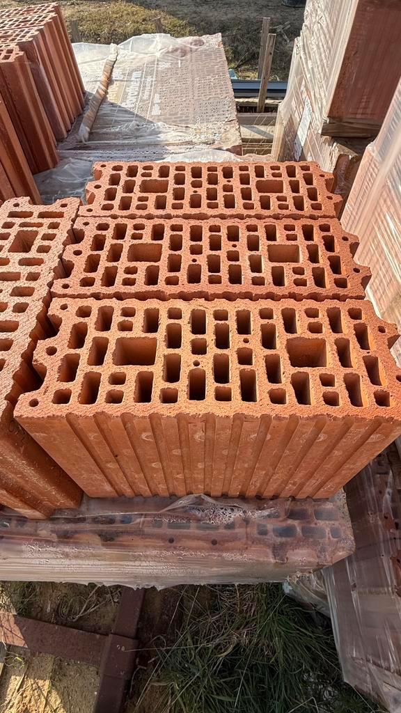 Porotherm LIJM BLOKKEN PL 25 140/249, Doe-het-zelf en Verbouw, Metselstenen, Zo goed als nieuw, Bakstenen, Ophalen of Verzenden