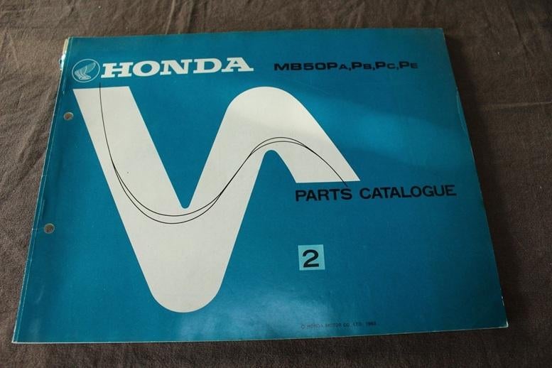 Honda MB50 Pa Pb Pc Pe 1983 parts catalogue onderdelenboek, Ophalen of Verzenden, Gebruikt
