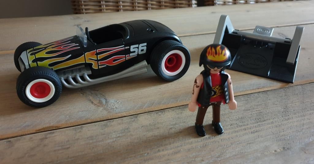 5172 Playmobil Fireracer ( met lanceer apparaat), Ophalen of Verzenden, Zo goed als nieuw, Complete set