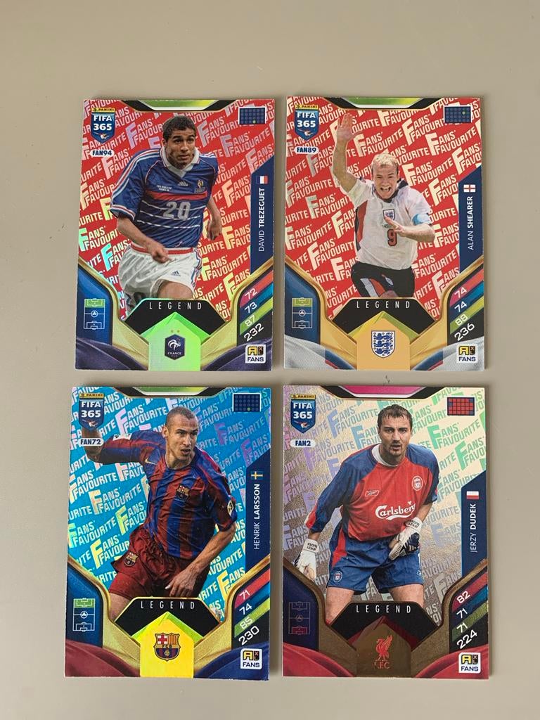 Voetbalplaatjes en 7 grote kaarten, Ophalen of Verzenden, Gebruikt, Meerdere kaarten, Foil