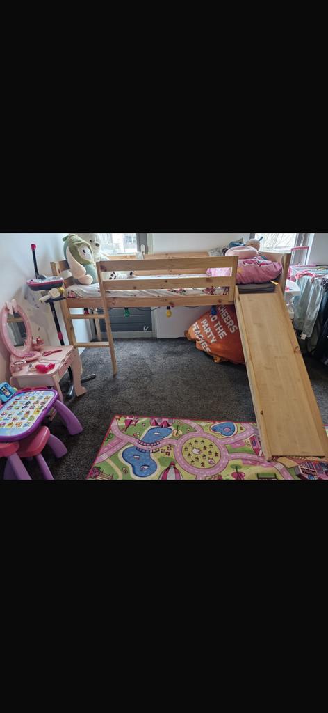 Kinderbed, Ophalen, 85 tot 100 cm, Zo goed als nieuw, Matras