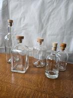 Glazen olie en azijn flessen met dop. Kurk en plastic, Ophalen, Overige typen