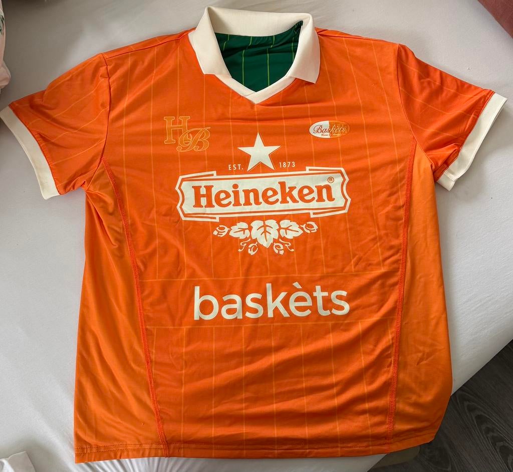 Baskèts x Heineken t shirt, Ophalen of Verzenden, Nieuw, Maat 48/50 (M), Oranje