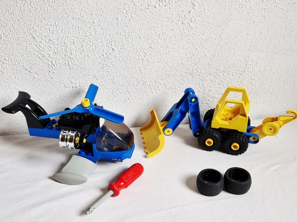 Technisch Duplo Toolo helikopter en shoveltje 2909 +2910, Kinderen en Baby's, Speelgoed | Duplo en Lego, Ophalen of Verzenden