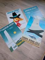 4 American Airlines en Sabena posters, Ophalen of Verzenden, A1 t/m A3, Reclame, Rechthoekig Staand