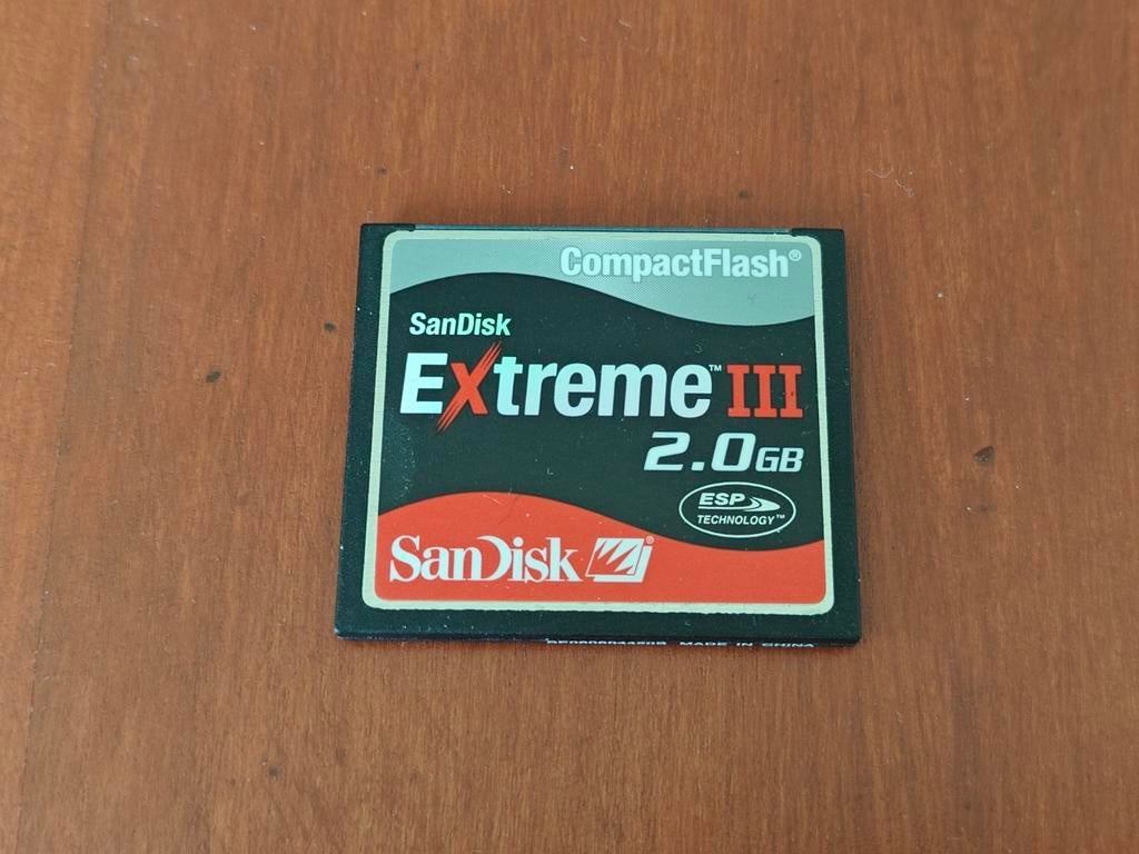 Sandisk CF Kaart 2GB Extreme III, Sandisk, Ophalen of Verzenden, Zo goed als nieuw, 2 GB