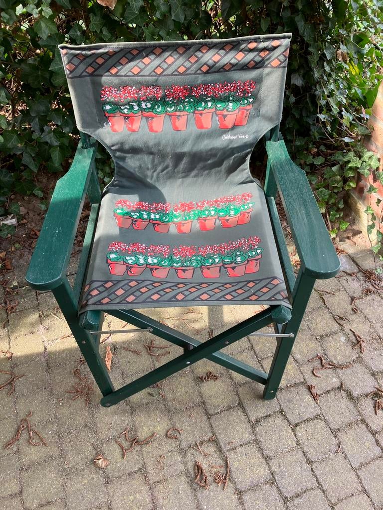 Regisseurstoel, Ophalen, Gebruikt, Hout, Inklapbaar