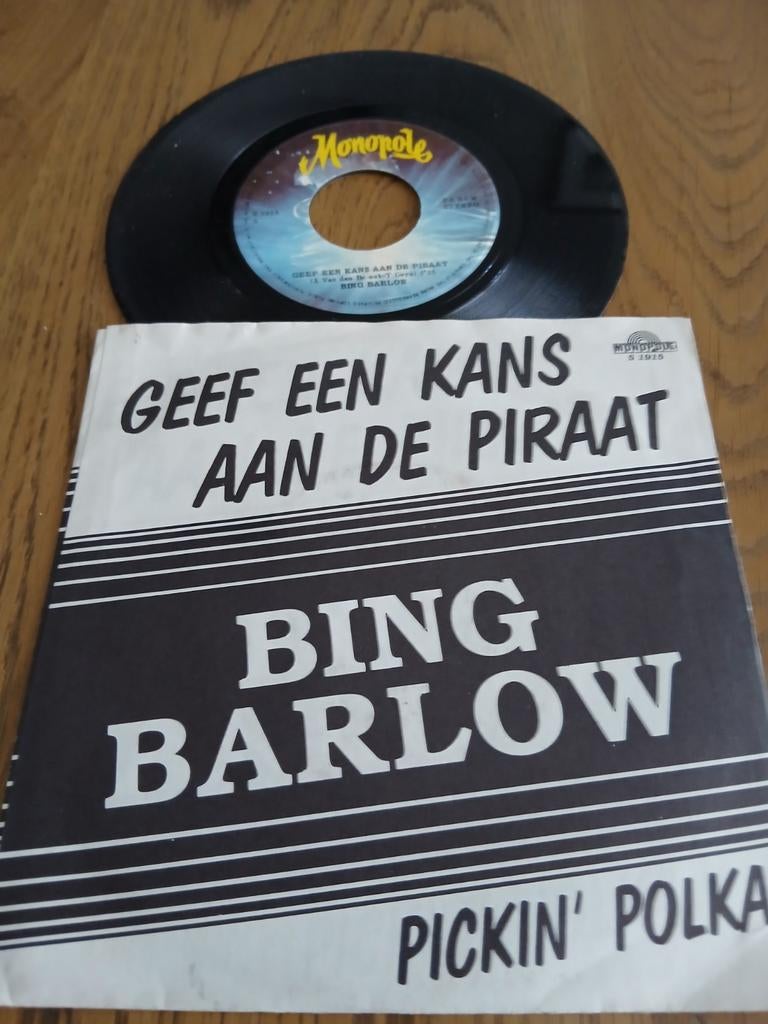 VINYL SINGLE  BING BARLOW  1981, Overige formaten, 1980 - 1989, Ophalen of Verzenden, Zo goed als nieuw
