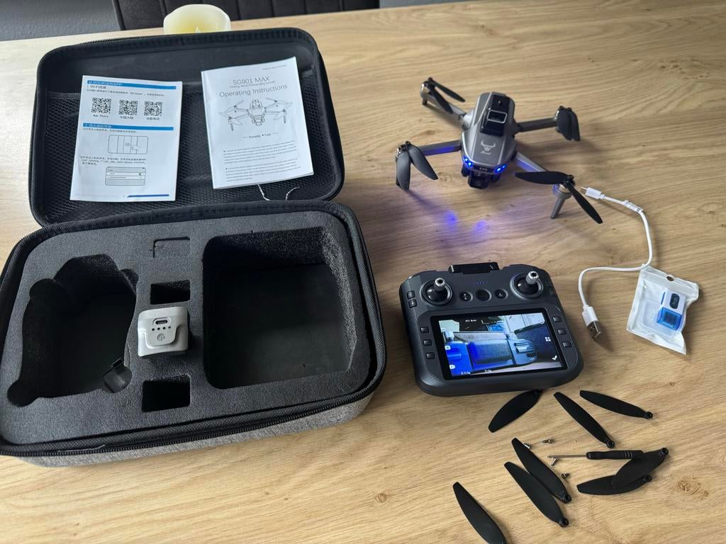 Drone SG901 Max GPS met extra accu en controller, Audio, Tv en Foto, Drones, Gebruikt, Cameradrone, Standaard kwaliteit, Overige merken