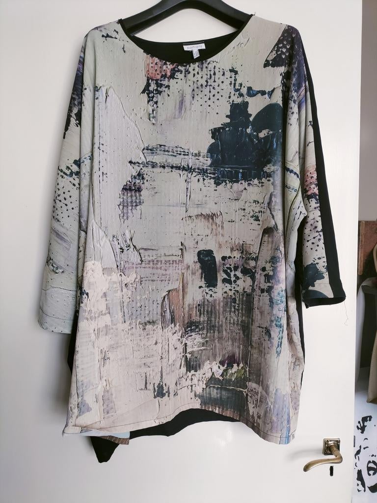 Yoek shirt, collectie portraits,met print, maat M, Kleding | Dames, T-shirts, Yoek, Zwart, Ophalen of Verzenden, Zo goed als nieuw