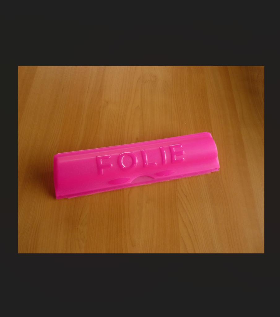 Fuchsia roze fluo folie houder snijder, Ophalen of Verzenden, Nieuw