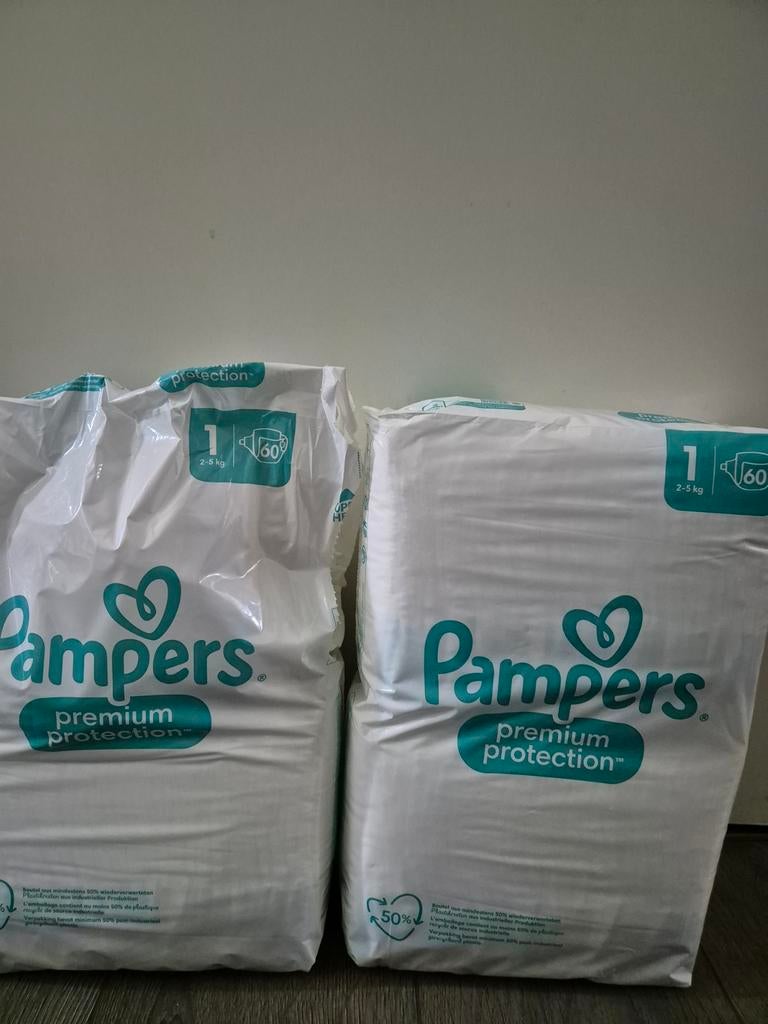 Pampers Premium Protection Maat 1 - 2 pakken, Ophalen of Verzenden, Gebruikt, Overige typen