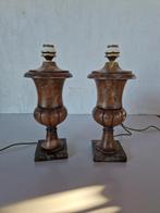 2 marmeren urnvormige tafel lampen klassiek., Onbekend, Ophalen of Verzenden, Onbekend, Onbekend
