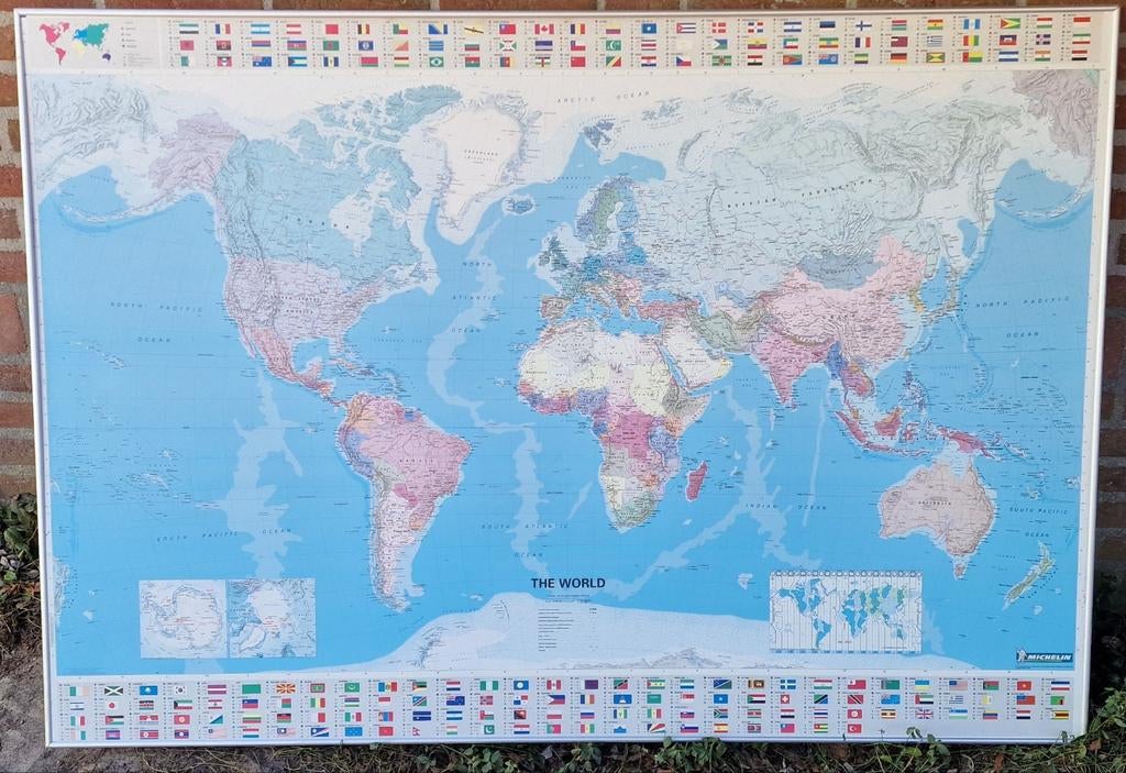 Grote Wereldkaart Michelin - 100 x 144 cm, Ophalen, 2000 tot heden, Wereld, Landkaart