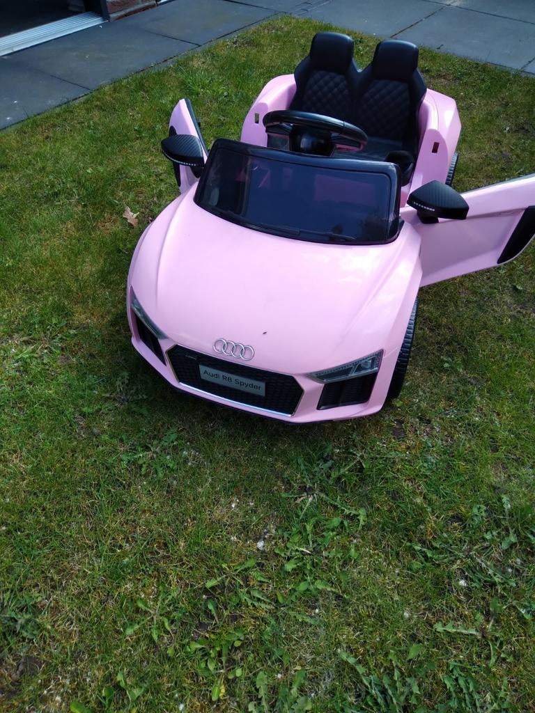 Roze Audi R8 Spyder Elektrische Kinderauto, Kinderen en Baby's, Speelgoed | Buiten | Voertuigen en Loopfietsen, Ophalen of Verzenden