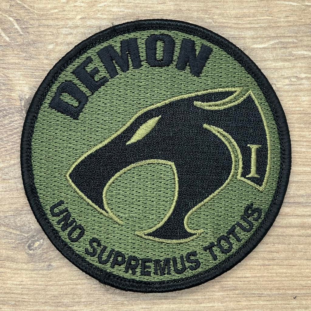Te koop Wildcats RNLAF 300 SQN “Demon” Green, Verzenden, Zo goed als nieuw, Patch, Badge of Embleem