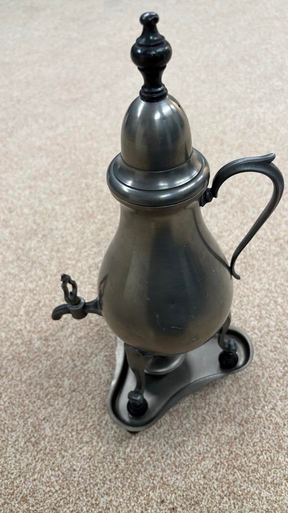 Antieke tinnen kraantjeskan - 94% Tin, Ophalen of Verzenden