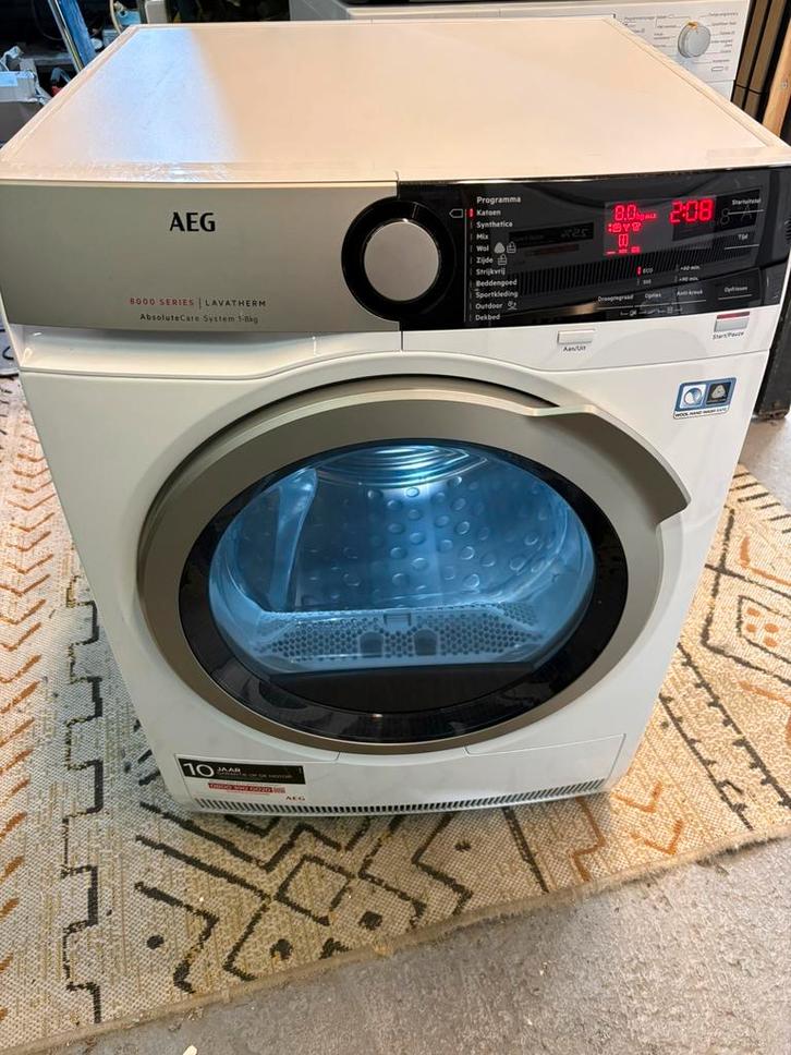 AEG 8000 Series Warmtepompdroger, Witgoed en Apparatuur, Wasdrogers, Zo goed als nieuw, Overige typen, Voorlader, 8 tot 10 kg