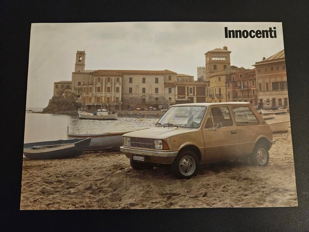 Brochure Innocenti, Boeken, Auto's | Folders en Tijdschriften, Zo goed als nieuw, Overige merken, Ophalen of Verzenden