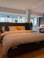 Tempur De Arc vlakke boxspring, Ophalen, Zwart, 180 cm, 200 cm