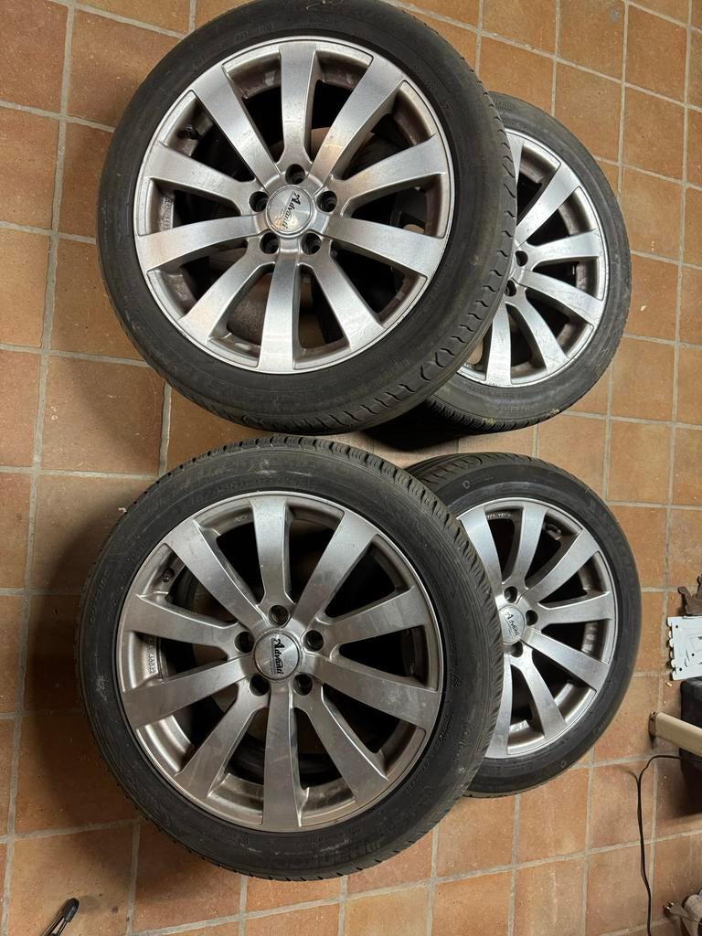 Wielen set met zomerbanden voor Volvo V60, Auto-onderdelen, Gebruikt, Banden en Velgen, 17 inch, Ophalen of Verzenden
