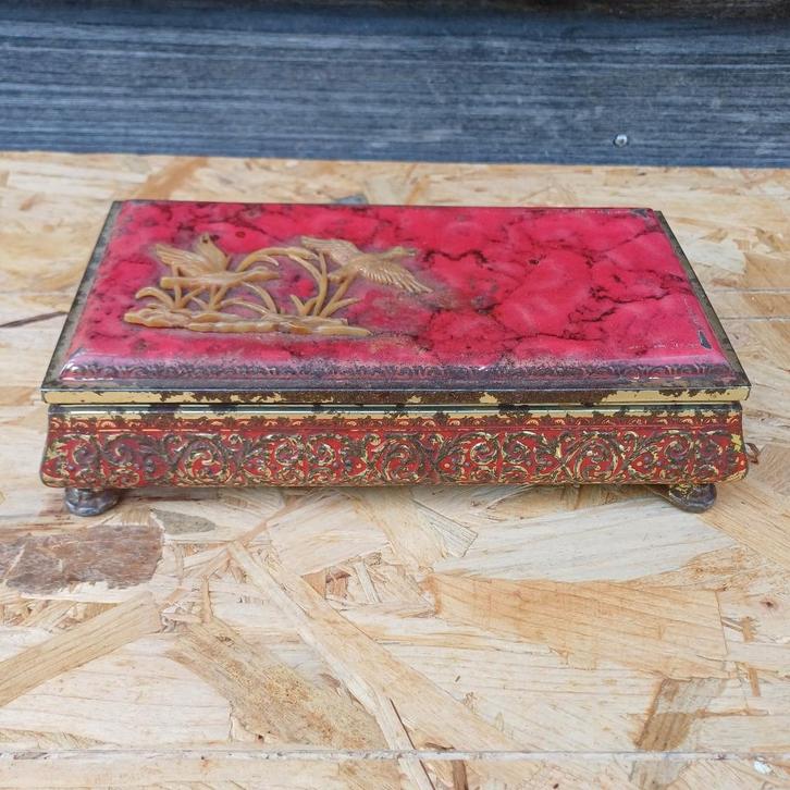 Vintage snoepblik, Verzamelen, Blikken, Gebruikt, Overige, Overige merken, Ophalen of Verzenden