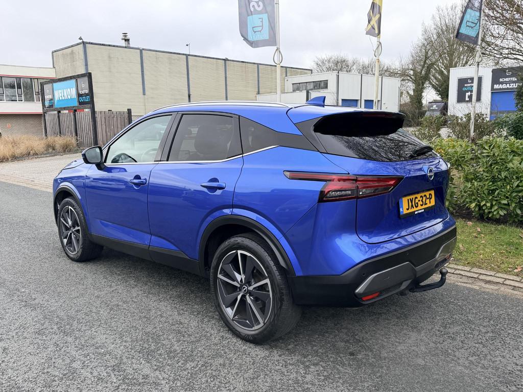 Nissan Qashqai 1.3 MHEV 158PK Automaat Tekna•Pano•ACC, Euro 6, Blauw, Leder en Stof, Bedrijf