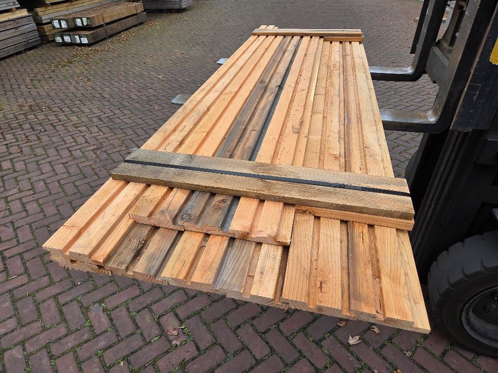 3.39 m2 Dubbel Rhombusprofiel - nr: TP652, Ophalen, Nieuw, 180 tot 250 cm, Planken