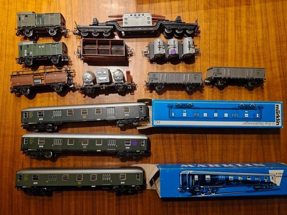 Grote partij Märklin H0 wagons en rijtuigen, Hobby en Vrije tijd, Modeltreinen | H0, Wisselstroom, Gebruikt, Wagon, Ophalen of Verzenden