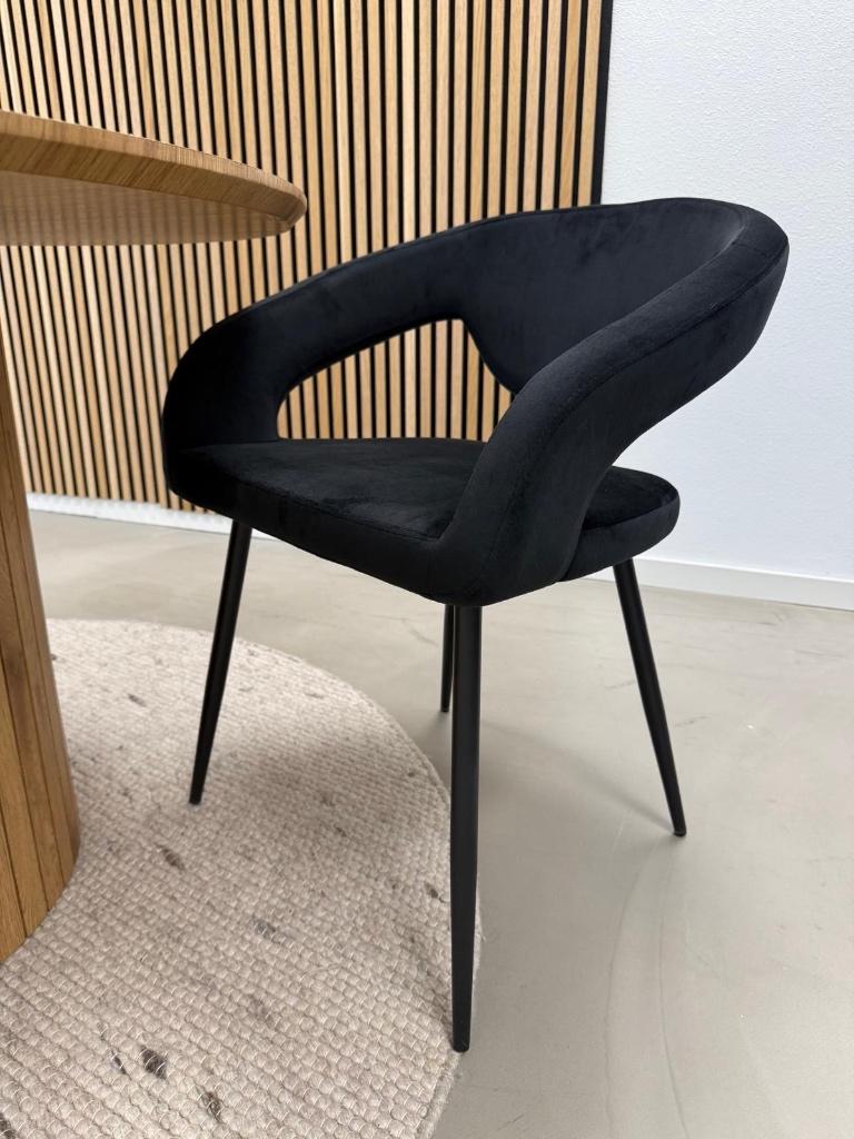 Kick Lenn Zwart - Set van 6 - Nieuw in doos, Huis en Inrichting, Stoelen, Nieuw, Vijf, Zes of meer stoelen, Stof, Zwart, Ophalen of Verzenden