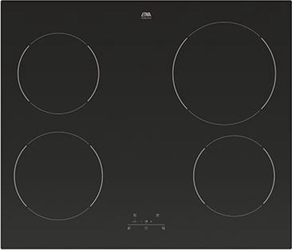 ETNA T303ZT - Inductiekookplaat 1/2 Fase - Zwart, Witgoed en Apparatuur, Kookplaten, Zo goed als nieuw, Inbouw, Inductie, 4 kookzones