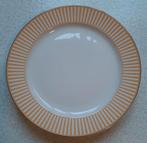 2 dinerborden, oranjegeel met gouden randje Harmony, Ophalen, Zo goed als nieuw, Bord(en), Effen