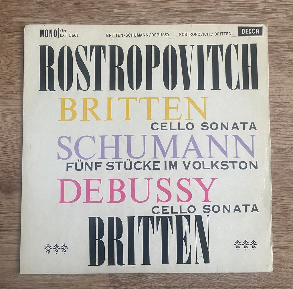 lp: Rostropovitch & Britten - Cello Sonata (1962), Ophalen of Verzenden, Gebruikt