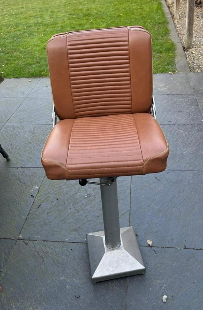 Vintage bootstoel / stuurstoel - Zwaardvis/Vetus stijl, Ophalen, Gebruikt, Interieur en Kussens