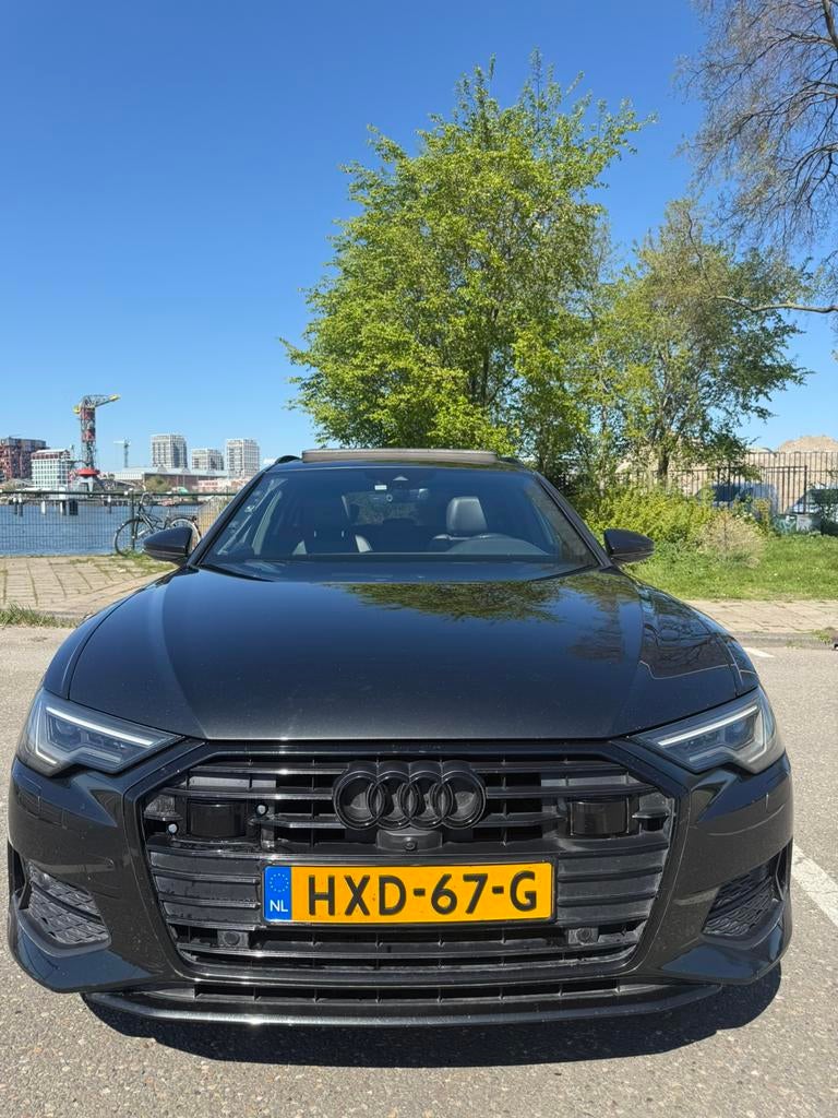 Audi A6 40 TDI 204pk S Tronic 2019 Zwart, Auto's, Audi, Zwart, 4 cilinders, USB, Zwart