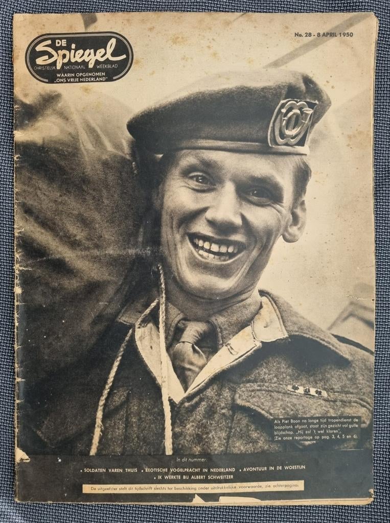 De Spiegel Ned.-Indië met o.a. Soldaten varen thuis, 1950, Ophalen of Verzenden, Landmacht, Nederland, Boek of Tijdschrift