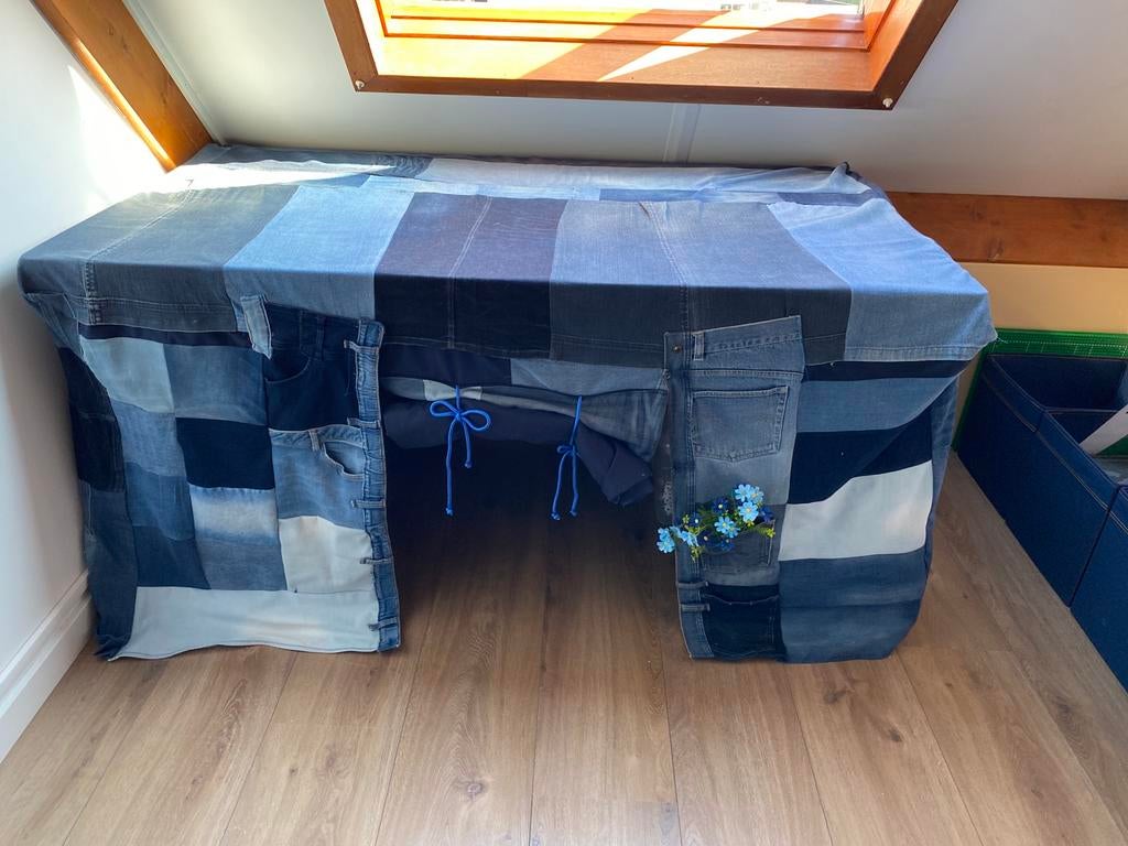 Tafel speeltent van spijkerstof, Ophalen of Verzenden, Zo goed als nieuw, Kunststof