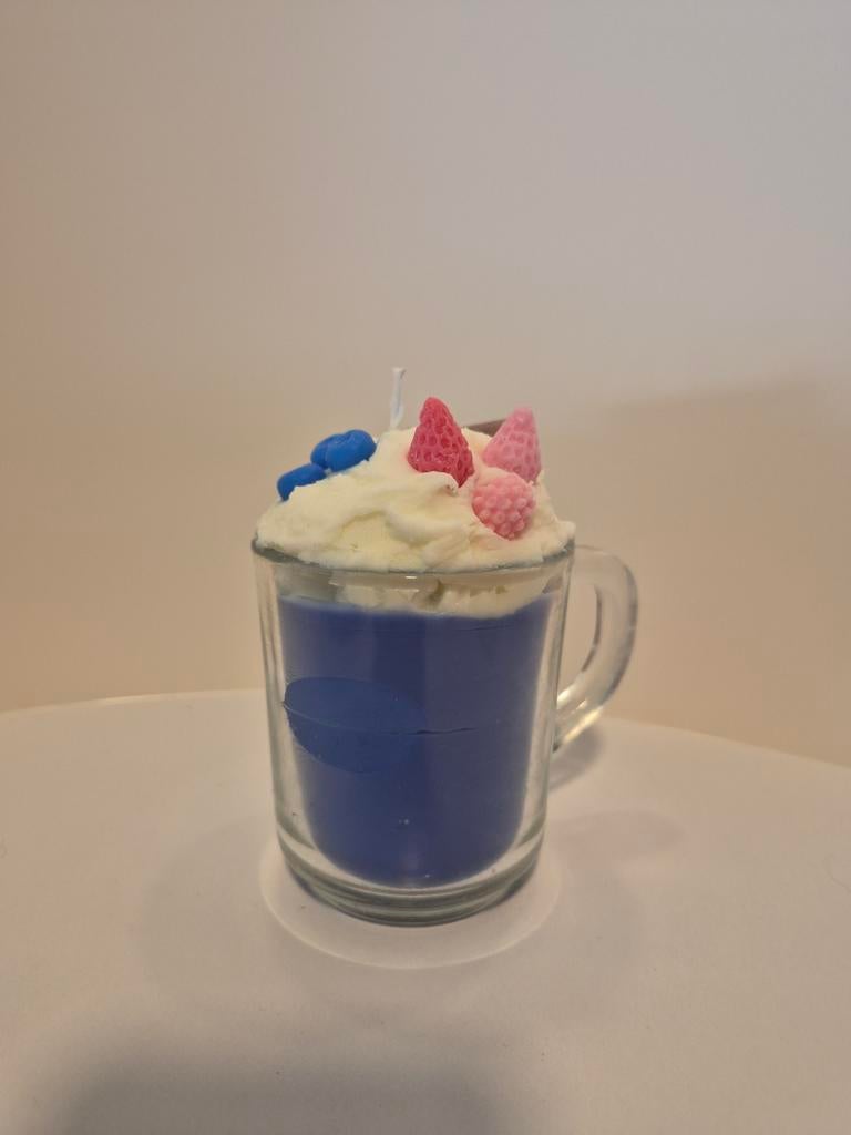 Milkshake geurkaars blueberry, Overige materialen, Blauw, Nieuw, Ophalen of Verzenden